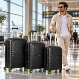 3-Piece Lightweight Hard Shell Travel Luggage Set - 22", 26" & 30"