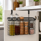 Black Over-Cabinet Hanging Basket for Spices, Oils & Kitchen Storage
