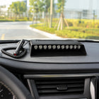 12 LED Multifunctional Dashboard Strobe Warning Light for Cars - Black