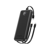FONENG 10000mAh 22.5W Fast Charging Power Bank with 3 Built-In Cables