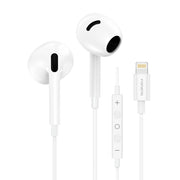 FONENG Half In-Ear Wired Earphones with Microphone – 3.5mm / Type-C / Lightning