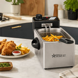 4L Electric Deep Fryer 2000W with Adjustable Temperature Control