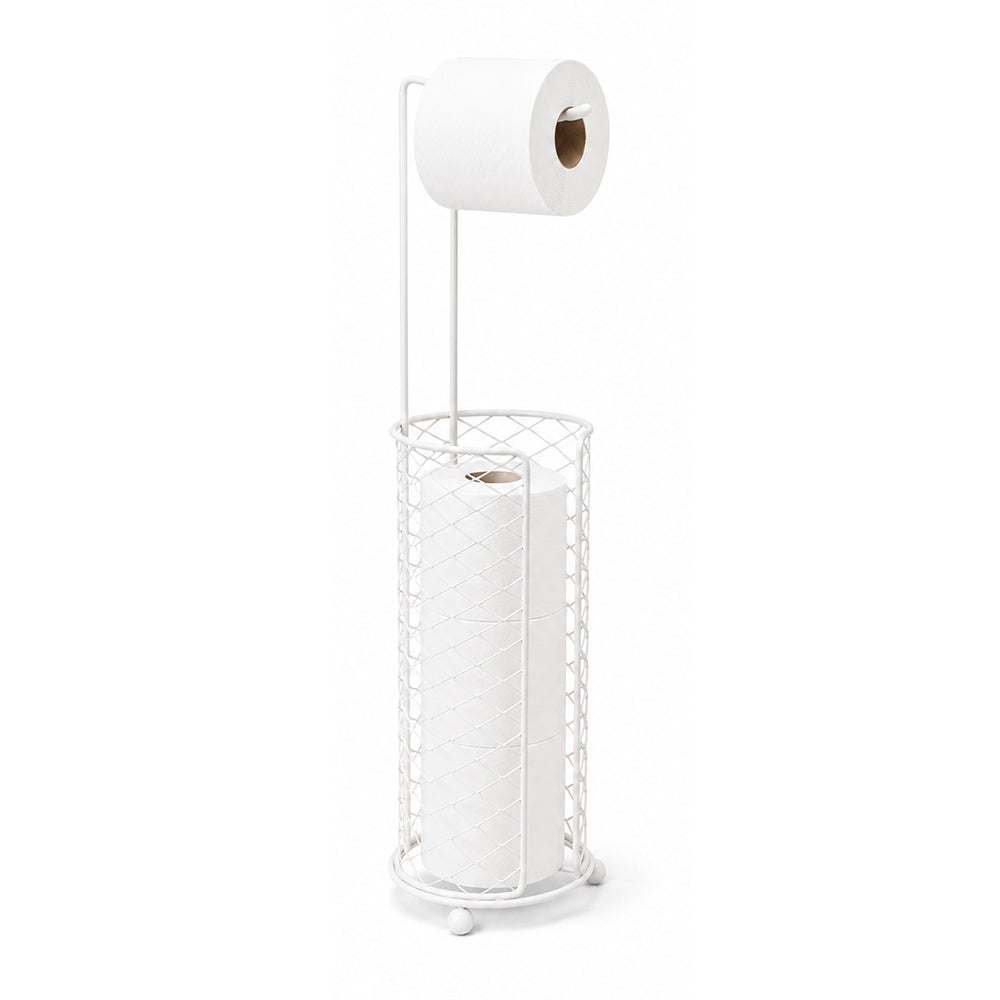 Freestanding Toilet Paper Holder with Storage Basket