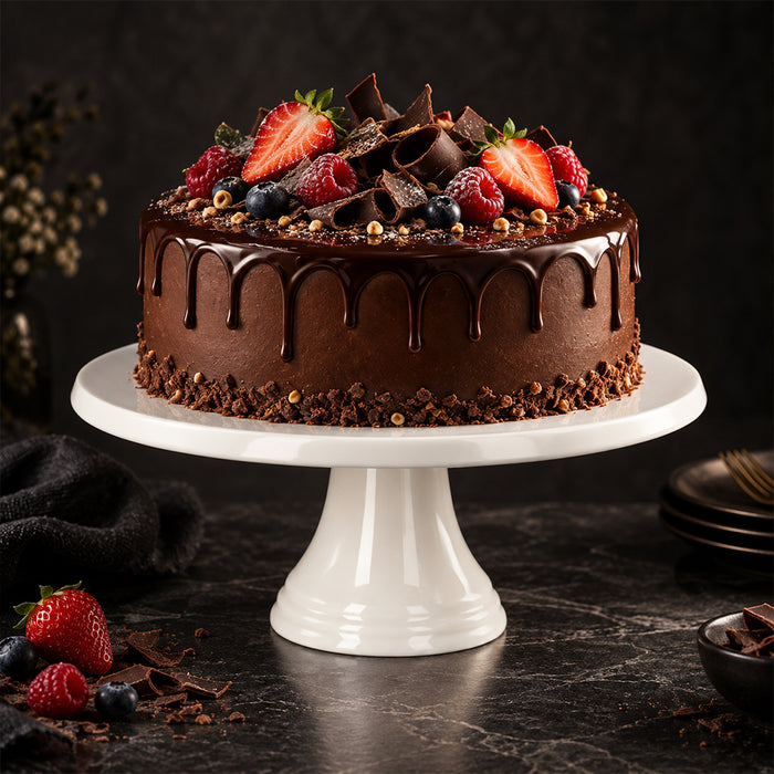 White Porcelain Cake Stand - 30.2cm