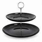 Double-Tier Glass Cake Stand - 27.9cm
