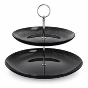 Double-Tier Glass Cake Stand - 27.9cm