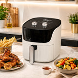iStar-ST 10L Manual Air Fryer 1200W with Timer - White & Black