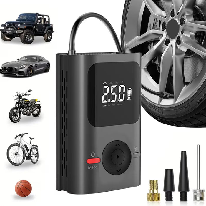 iStar 150 PSI Cordless Digital Air Compressor – 5200mAh Battery & LED Light