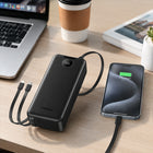 FONENG 30000mAh 22.5W Fast Charging Power Bank with 3 Built-In Cables