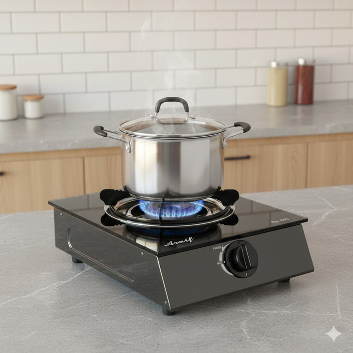 Aruif Single Burner Tempered Glass Gas Stove