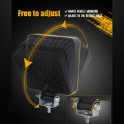 Istar-ST 55mm Dual-Color LED Auxiliary Car Light - Pack Of 2