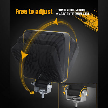 Istar-ST 55mm Dual-Color LED Auxiliary Car Light - Pack Of 2