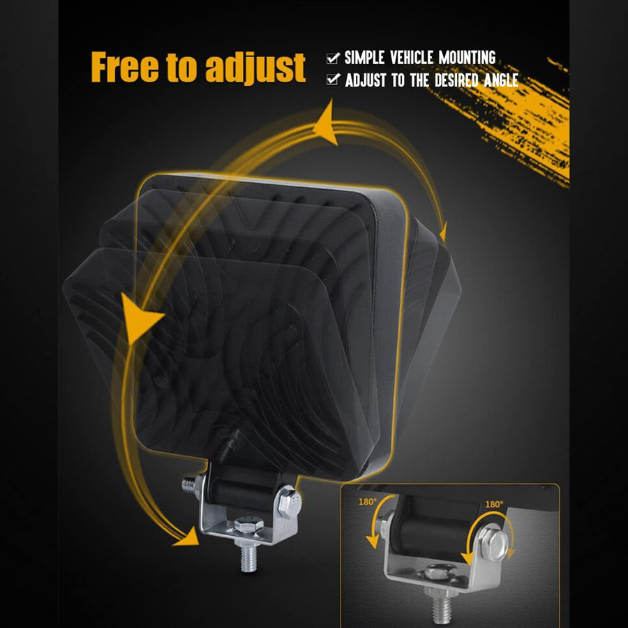 Istar-ST 55mm Dual-Color LED Auxiliary Car Light - Pack Of 2
