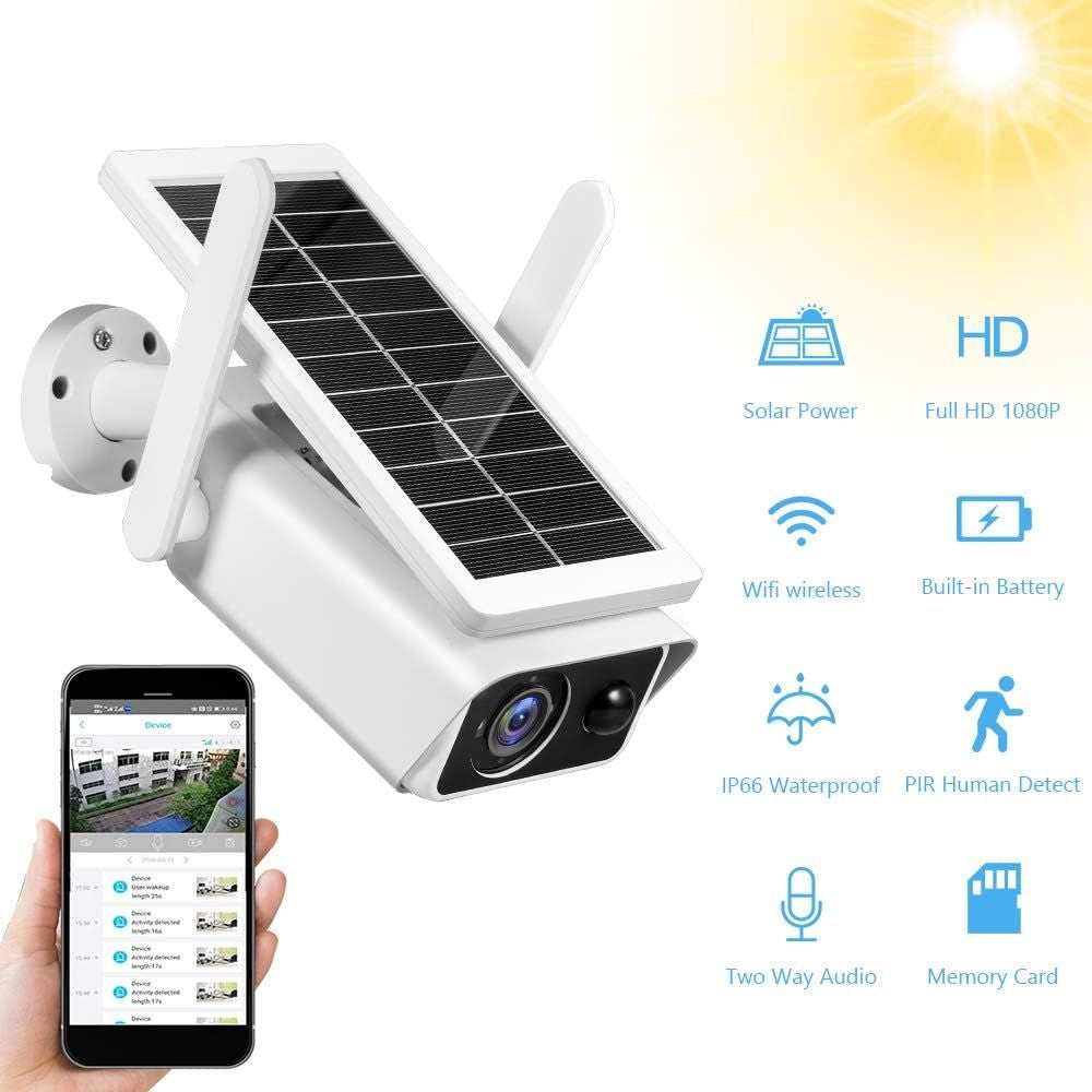1080P Outdoor Solar-Powered PTZ Security Camera with Smart App Control