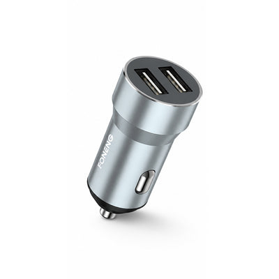 FONENG C08 Dual USB-A 2.4A Metal Car Charger