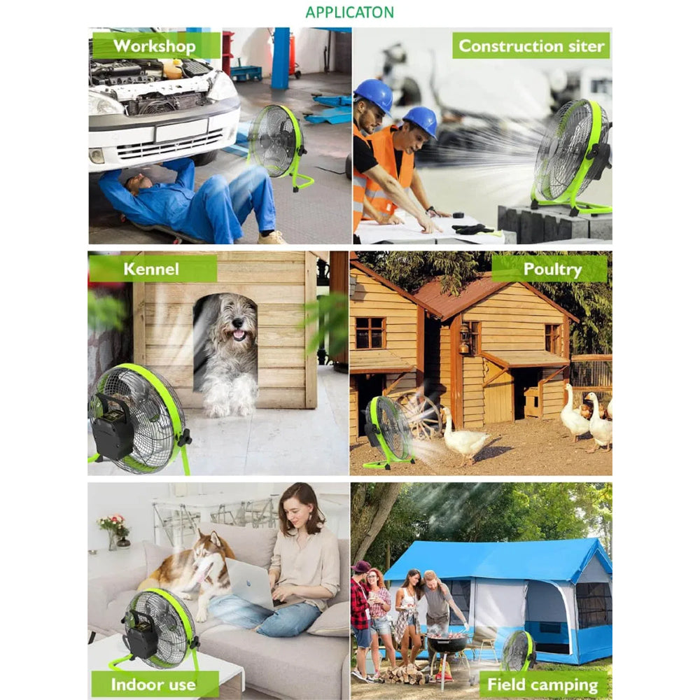 ISTAR 14" Solar Rechargeable Floor & Table Fan