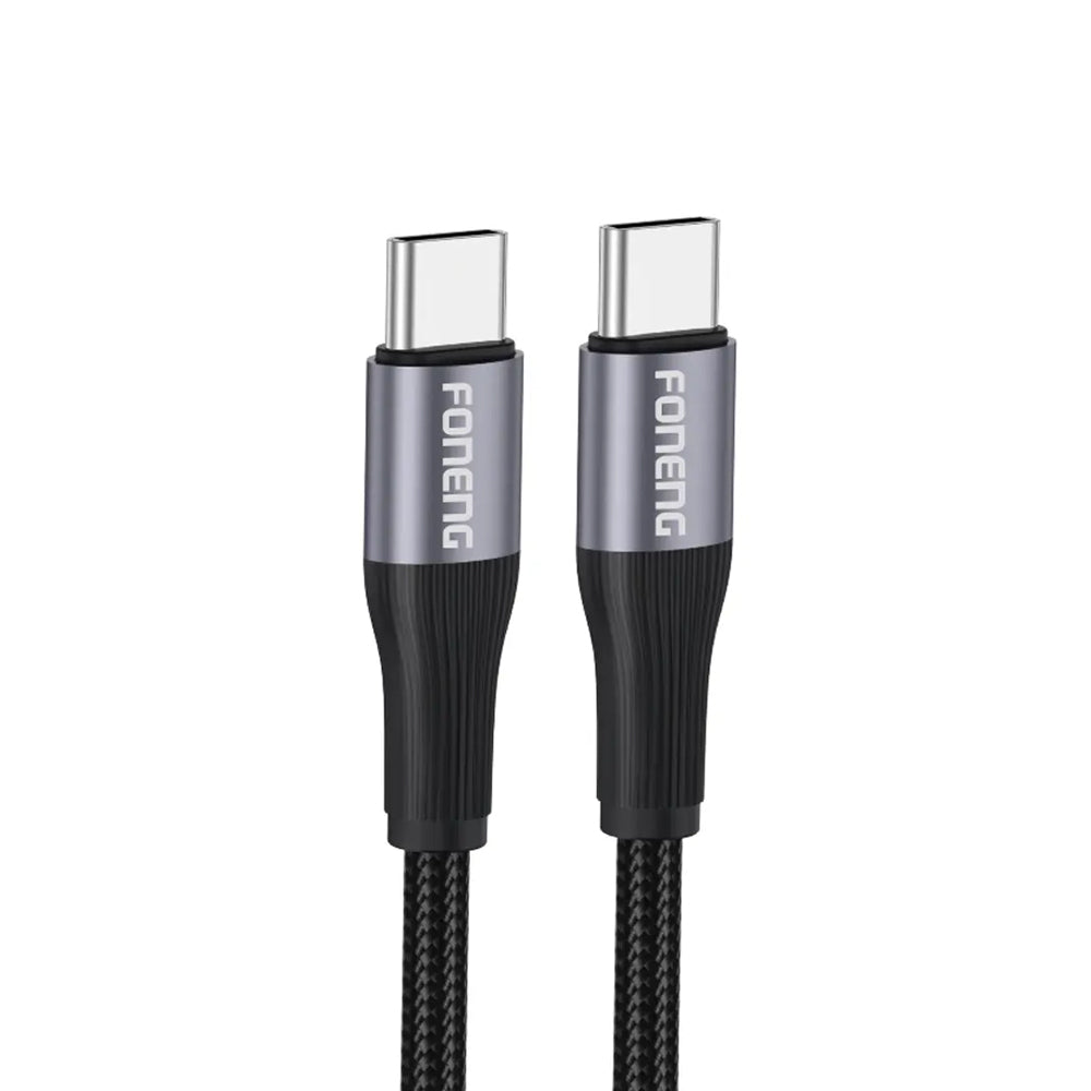 FONENG X112 1m Metal Head Braided Fast Charging Cable 60W / PD27W
