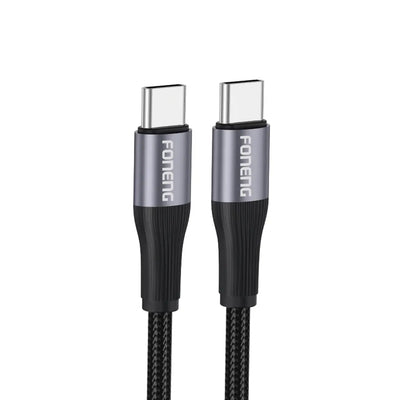 FONENG X112 1m Metal Head Braided Fast Charging Cable 60W / PD27W