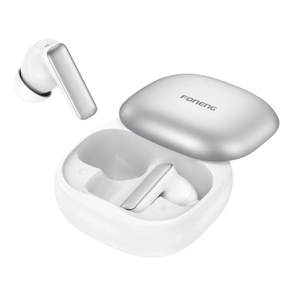 FONENG ANC & ENC Noise-Cancelling TWS Wireless Earbuds with Sliding-Lid Case