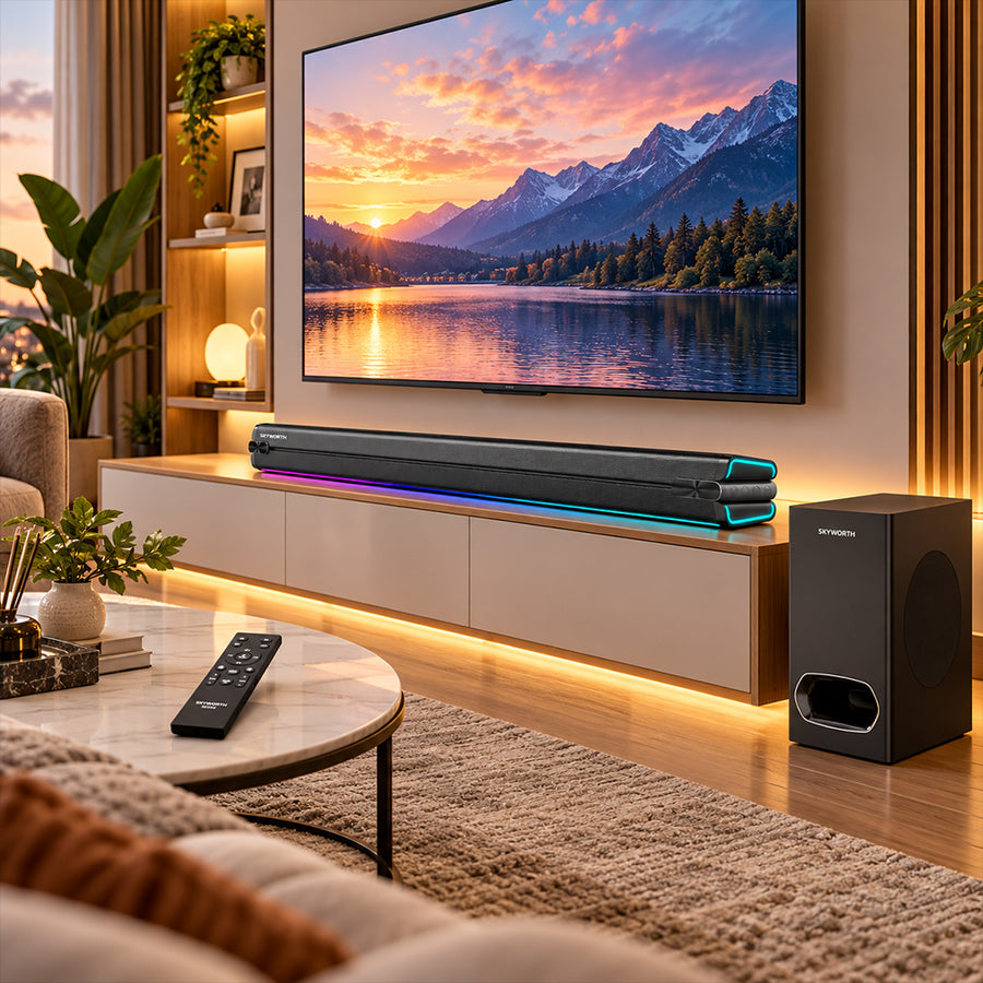 Skyworth 480W 2.1CH Bluetooth Soundbar with Wireless Subwoofer