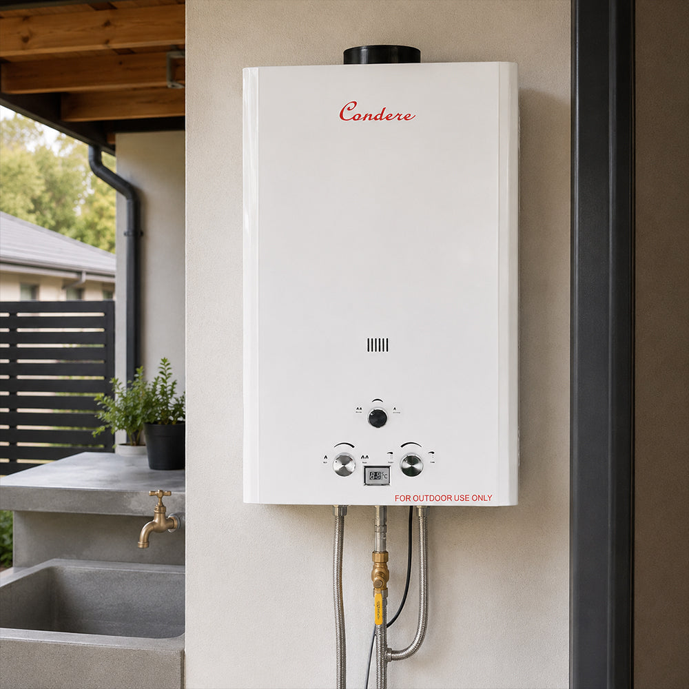 Condere 20L LPG Tankless Gas Water Heater & Gas Geyser