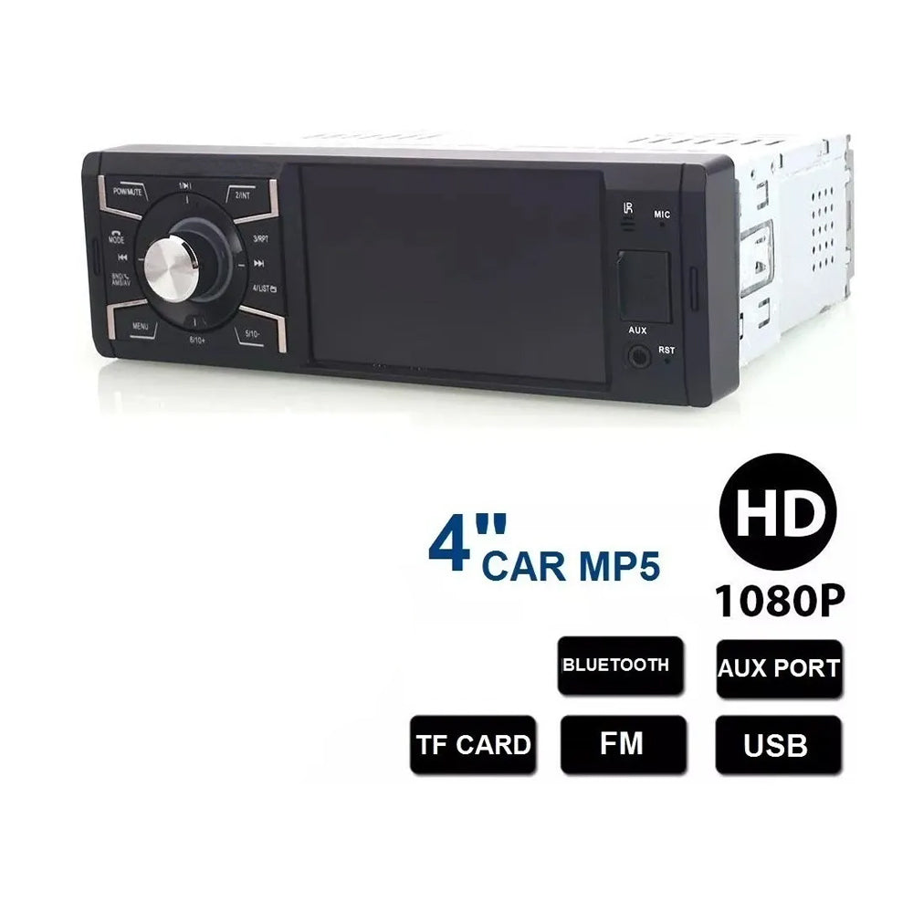 4" TFT Car Stereo with Bluetooth, USB, FM & AUX (Single-DIN)