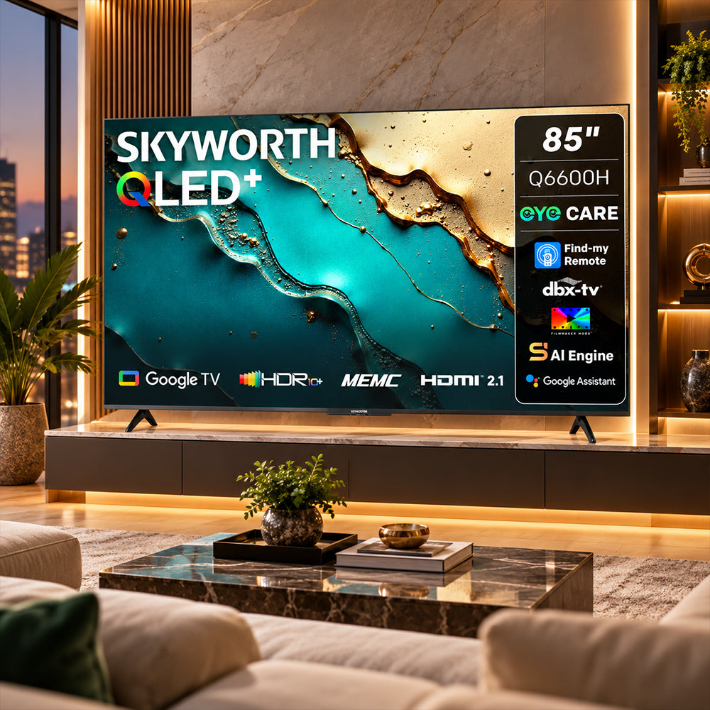 Skyworth 85-Inch QLED+ 4K UHD Google Smart TV