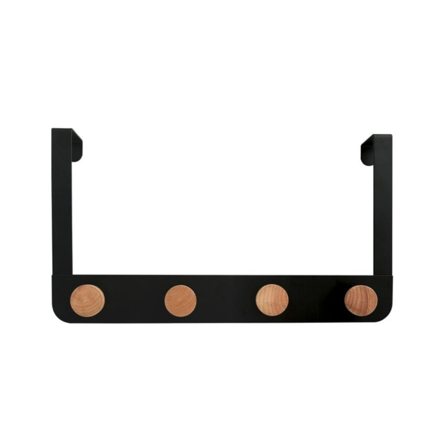Bamboo 4-Hook Over-the-Door Rack