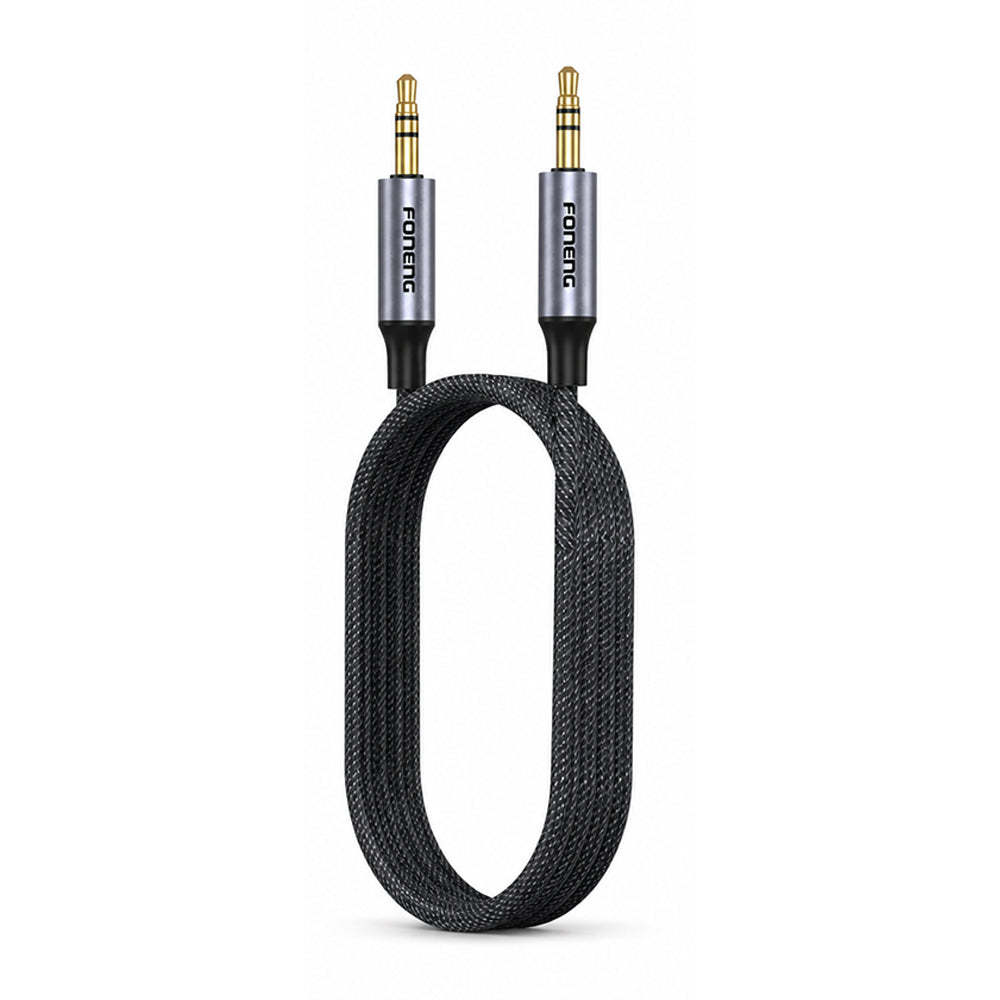 FONENG Metal AUX Audio Cable – 3.5mm / Type-C / Lightning