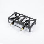 2-Burner Catering Gas Stove with Heavy-Duty Boiling Rings