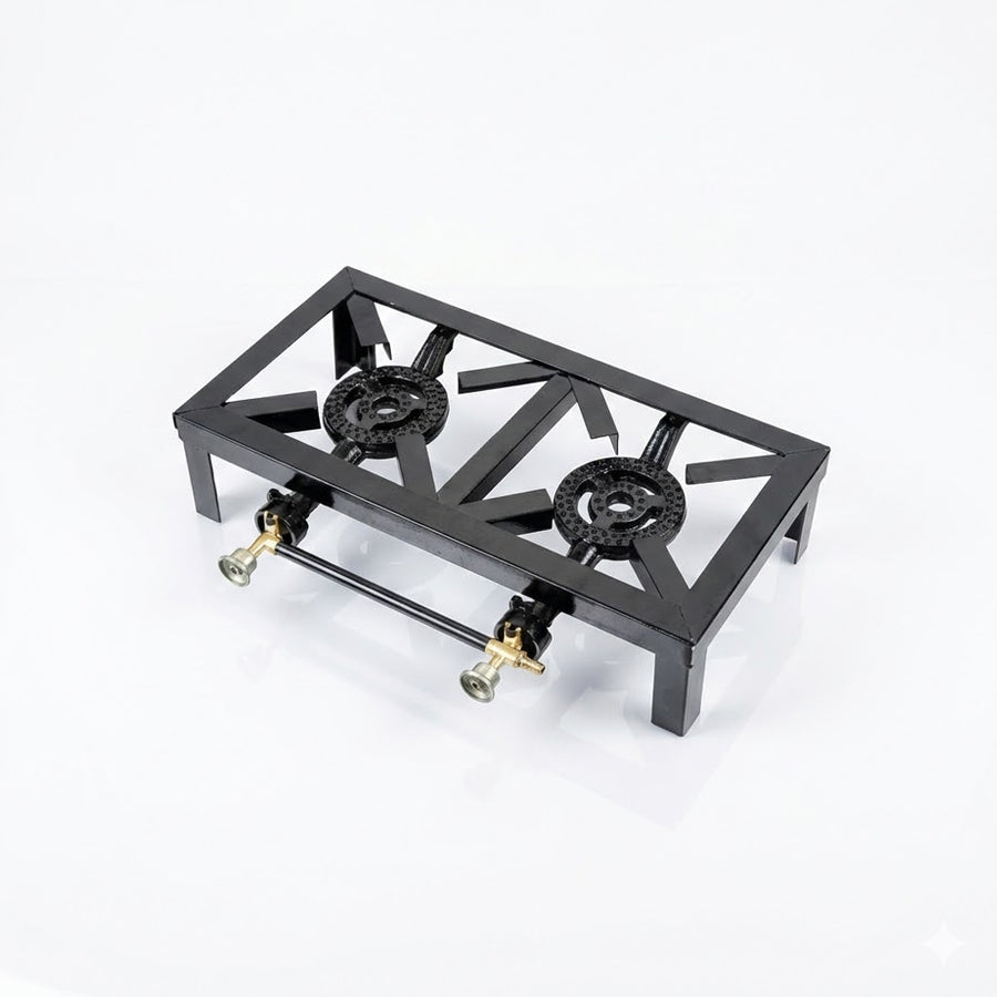 Two Burner Catering Gas Stove – Industrial High-Capacity Boiling Ring