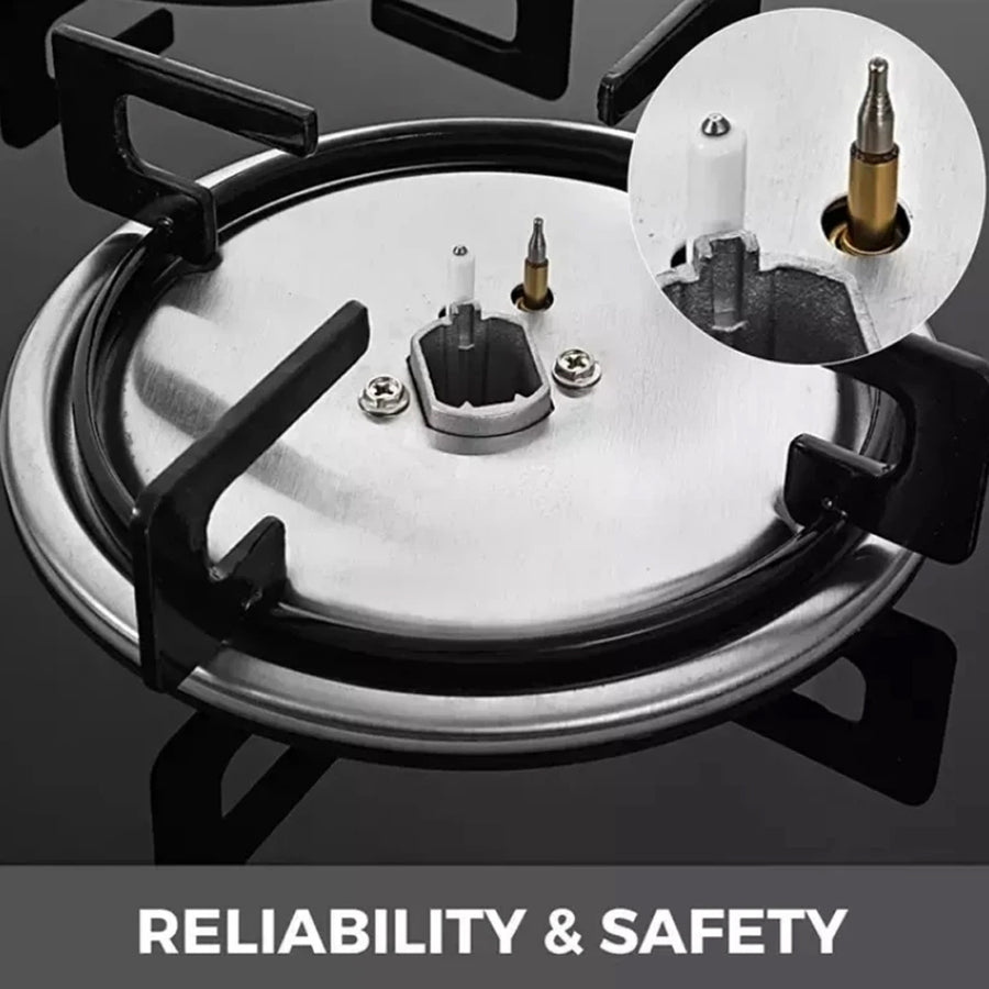 5-Burner Automatic Gas Stove – Tempered Glass Top