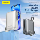 FONENG PX116 20000mAh 22.5W Power Bank with Built-In Cables