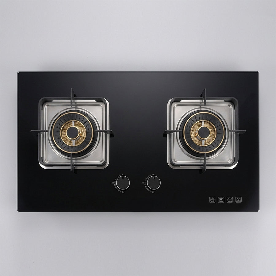 XMY 2-Burner Tempered Glass Gas Stove – RH-6007 Super-Slim Whirlwind Burner