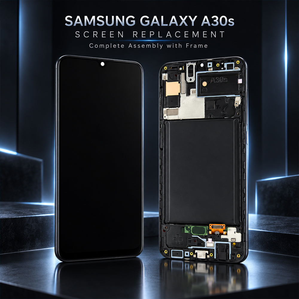 Replacement Screen with Frame for Samsung Galaxy A30s