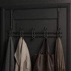 Over-the-Door Iron Hanger Rack with 4 Double Hooks - Black