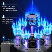 XMY Tempered Glass Built-In Gas Hob – 2 Burner