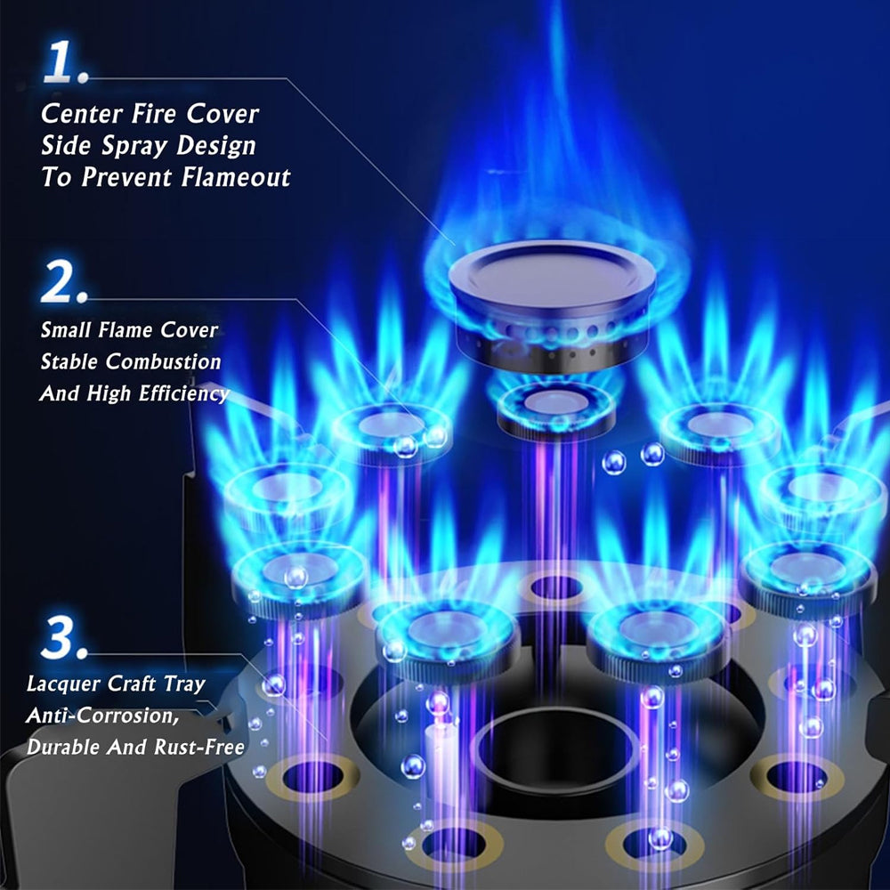 XMY Tempered Glass Built-In Gas Hob – 2 Burner