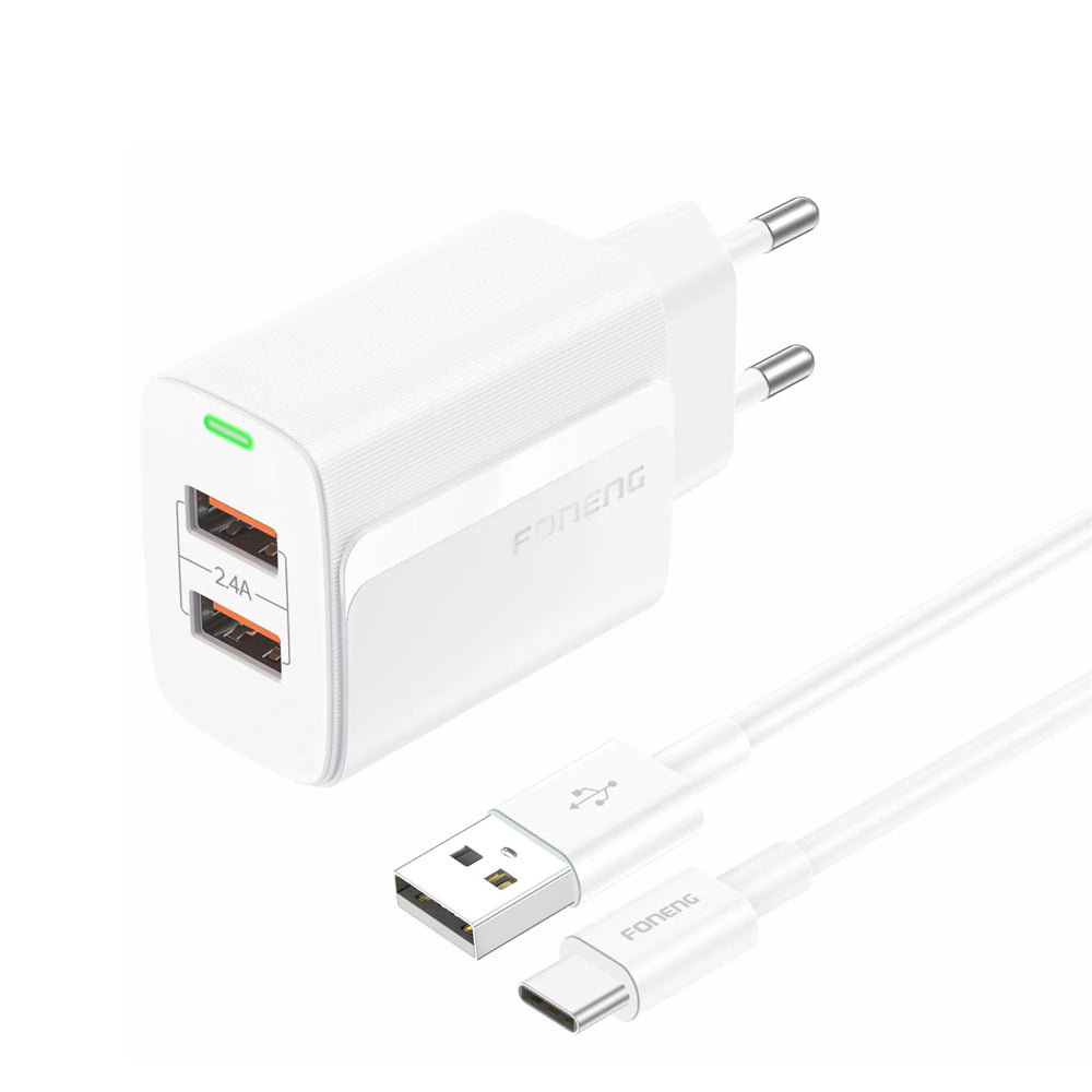 FONENG Dual USB-A 2.4A Wall Charger