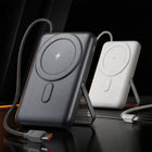FONENG 10000mAh 22.5W Magnetic Wireless Power Bank with Built-In Cable & Stand