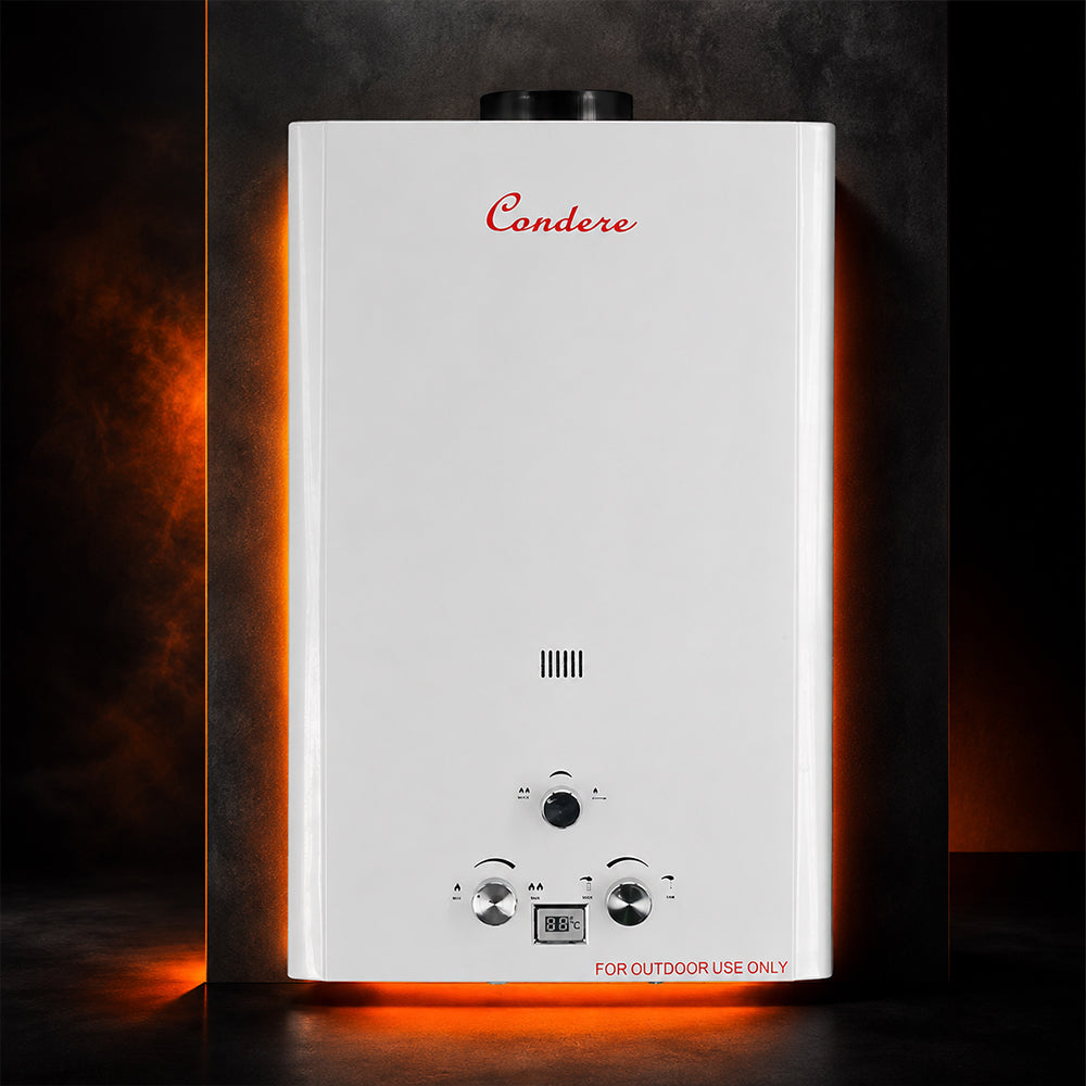 Condere 20L LPG Tankless Gas Water Heater & Gas Geyser