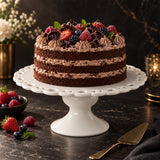 White Ceramic Pedestal Cake Stand - 30.4cm