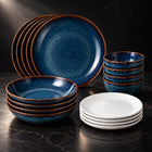 16-Piece Reactive Glaze Ceramic Dinnerware