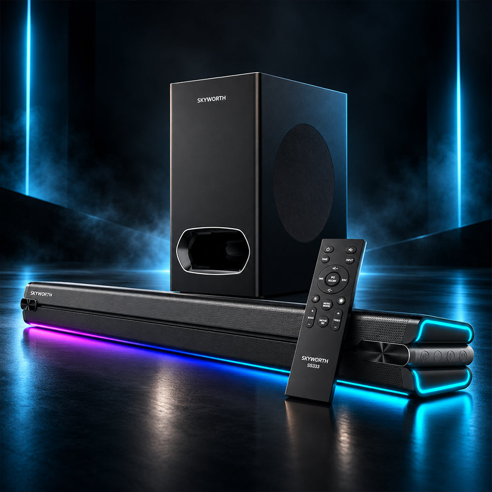 Skyworth 480W 2.1CH Bluetooth Soundbar with Wireless Subwoofer