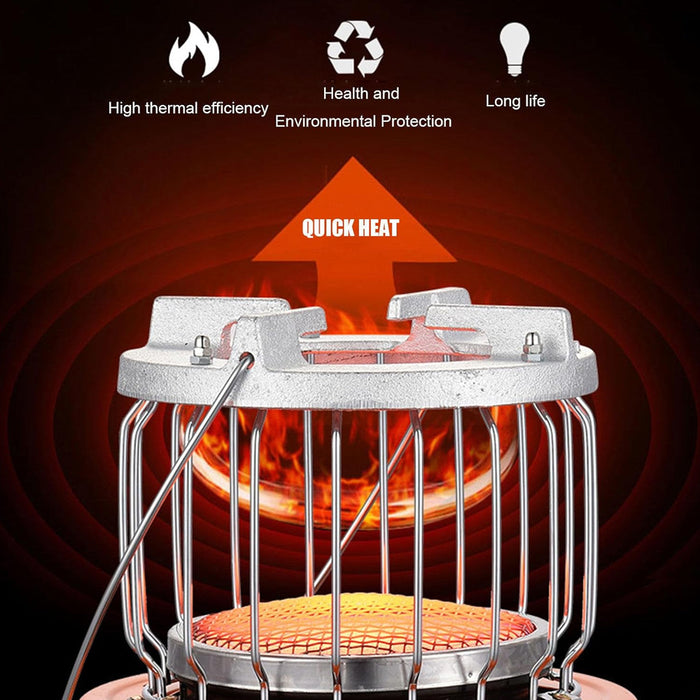 2-in-1 Portable Propane Gas Heater & Stove