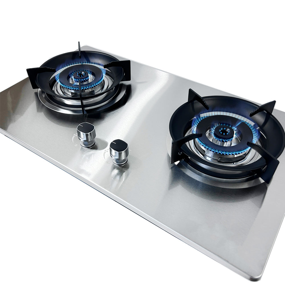 XMY 2 Burner Stainless Steel Built-In Gas Hob Gas Stove