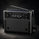 Solar Rechargeable Bluetooth Radio Speaker with LED Bulbs & USB Player