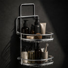 2-Tier Hanging Steel Bathroom Organizer Shower Caddy - Silver