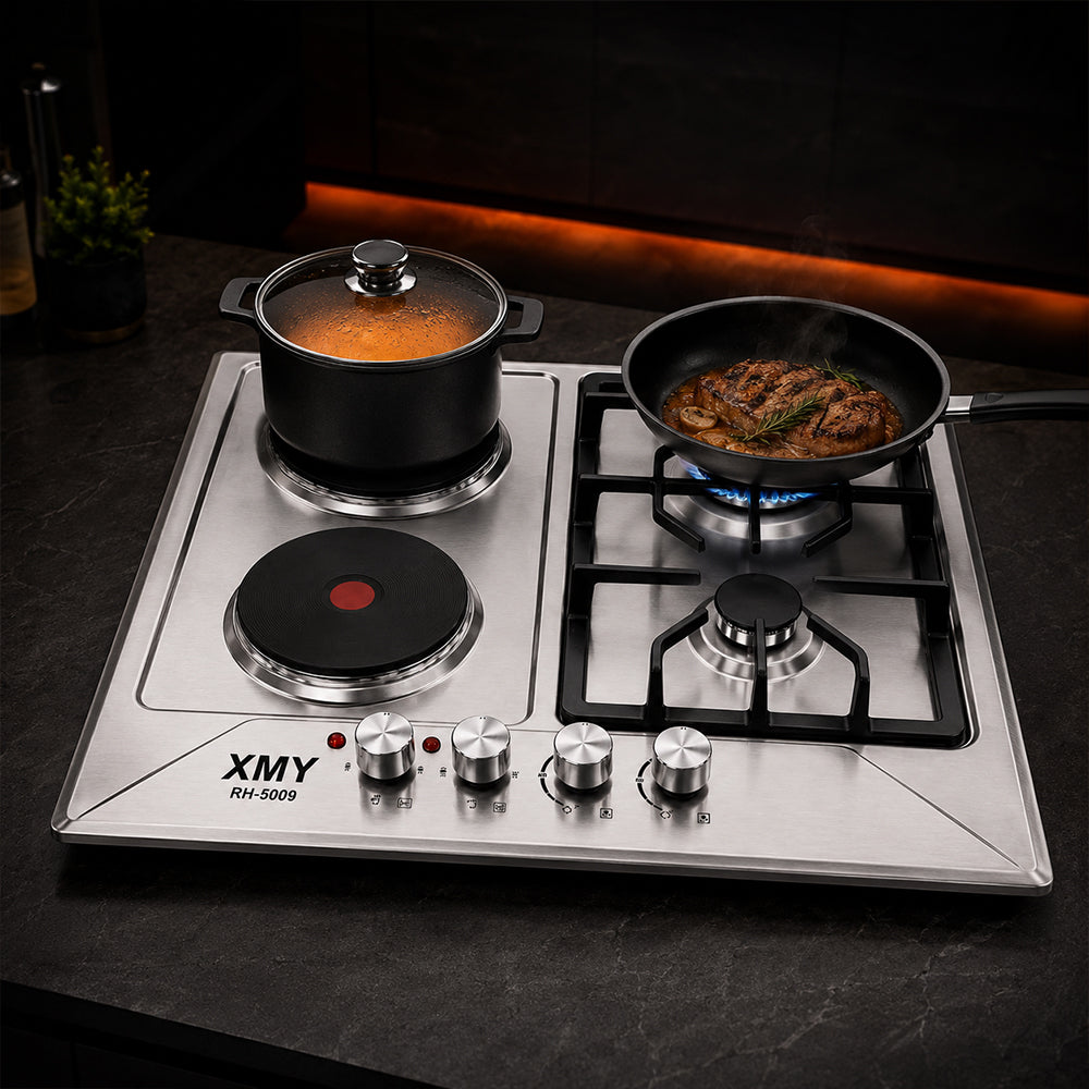 XMY 4-Zone Dual-Fuel Gas & Electric Built-In Hob