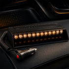 12 LED Multifunctional Dashboard Strobe Warning Light for Cars - Black